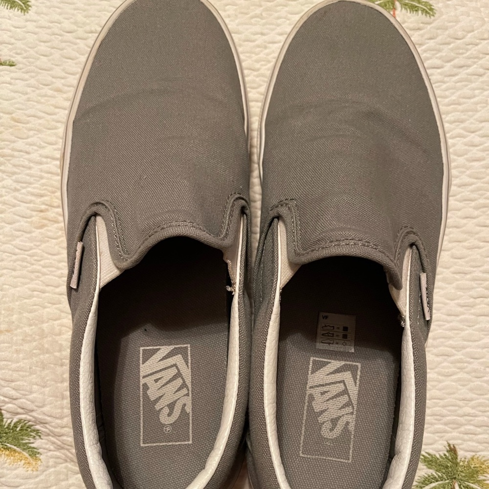 Vans gray and white